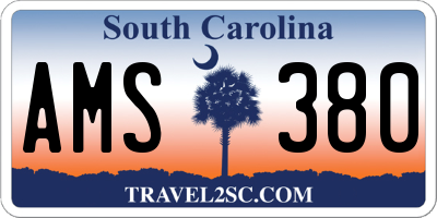 SC license plate AMS380