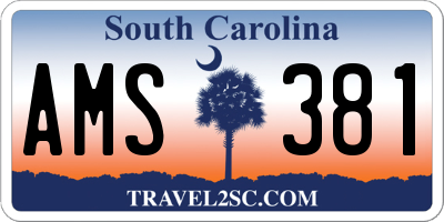 SC license plate AMS381