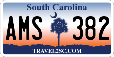 SC license plate AMS382