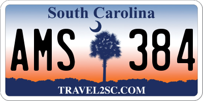 SC license plate AMS384