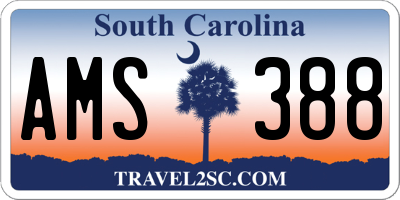 SC license plate AMS388