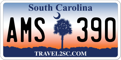 SC license plate AMS390