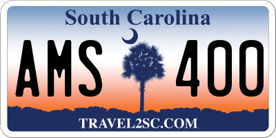 SC license plate AMS400