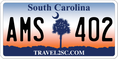 SC license plate AMS402