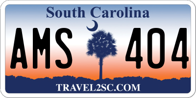 SC license plate AMS404