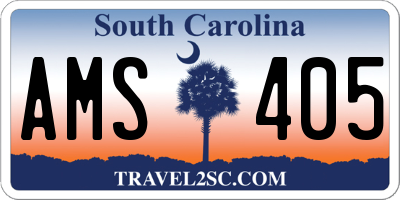 SC license plate AMS405