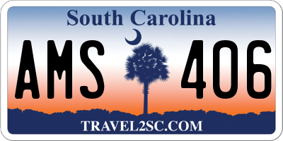 SC license plate AMS406