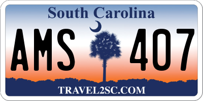SC license plate AMS407