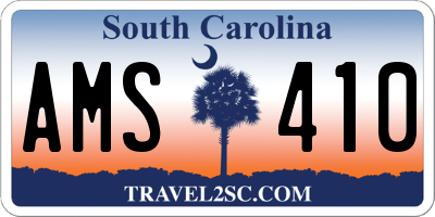 SC license plate AMS410
