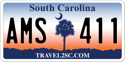 SC license plate AMS411