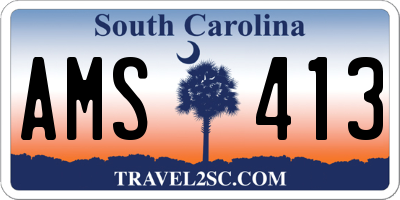 SC license plate AMS413