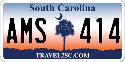 SC license plate AMS414