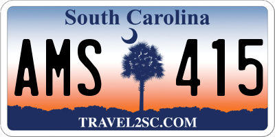 SC license plate AMS415