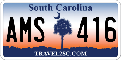 SC license plate AMS416