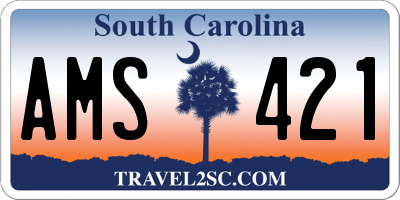 SC license plate AMS421