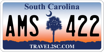 SC license plate AMS422