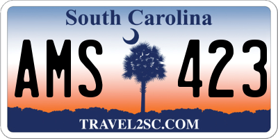 SC license plate AMS423