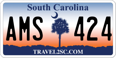 SC license plate AMS424