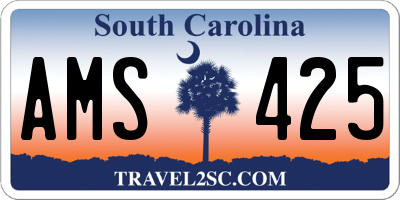 SC license plate AMS425