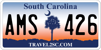 SC license plate AMS426