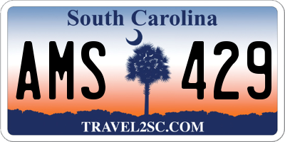 SC license plate AMS429