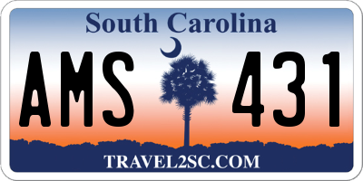 SC license plate AMS431