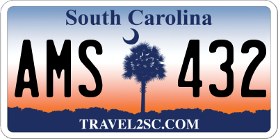 SC license plate AMS432