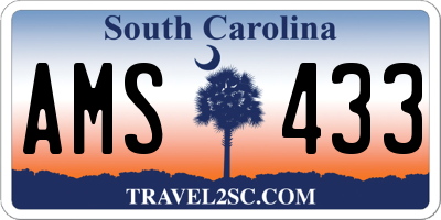 SC license plate AMS433