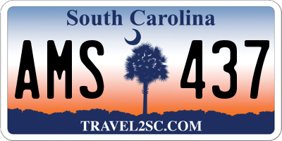 SC license plate AMS437