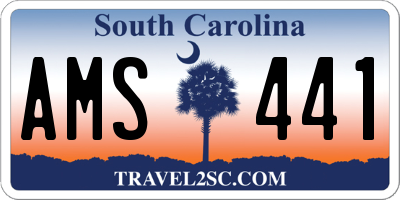 SC license plate AMS441