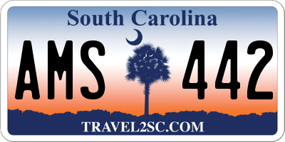 SC license plate AMS442