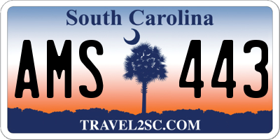 SC license plate AMS443