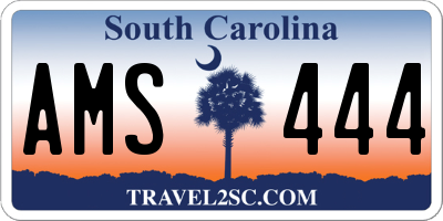 SC license plate AMS444