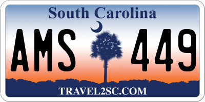 SC license plate AMS449