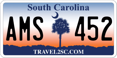 SC license plate AMS452
