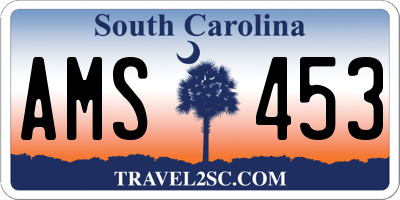 SC license plate AMS453