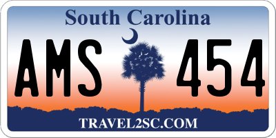 SC license plate AMS454