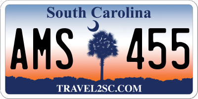 SC license plate AMS455