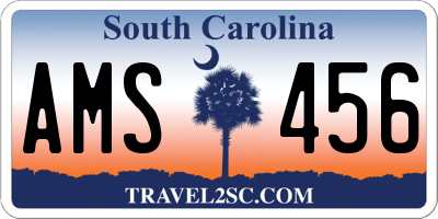 SC license plate AMS456