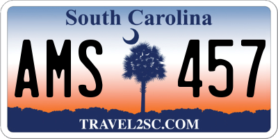 SC license plate AMS457