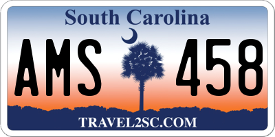 SC license plate AMS458