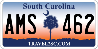 SC license plate AMS462