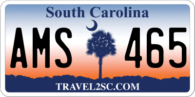 SC license plate AMS465
