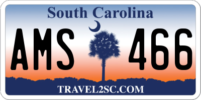 SC license plate AMS466