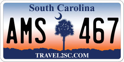 SC license plate AMS467