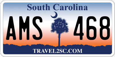 SC license plate AMS468