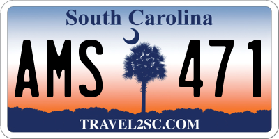 SC license plate AMS471