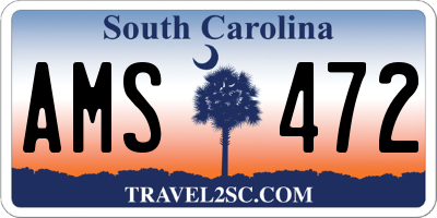 SC license plate AMS472