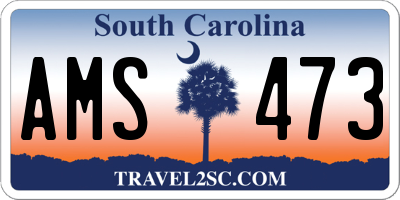 SC license plate AMS473