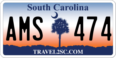 SC license plate AMS474